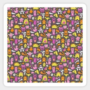 Monsters in Pink Sticker